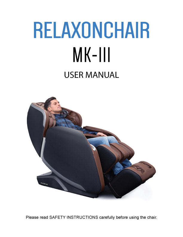 Real Relax Massage Chair Manual: Setup, Controls, Error Checks and Care